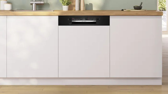 Bosch Series 2, Semi-integrated dishwasher, 60 cm, Black