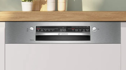 Bosch Series 2, Semi-integrated dishwasher, 60 cm, Brushed steel