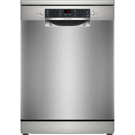 Bosch Series 2, Free-standing dishwasher, 60 cm, Brushed steel