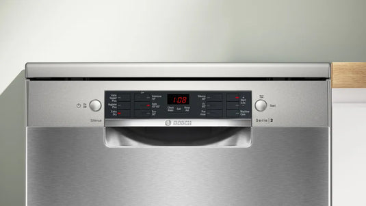 Bosch Series 2, Free-standing dishwasher, 60 cm, Brushed steel