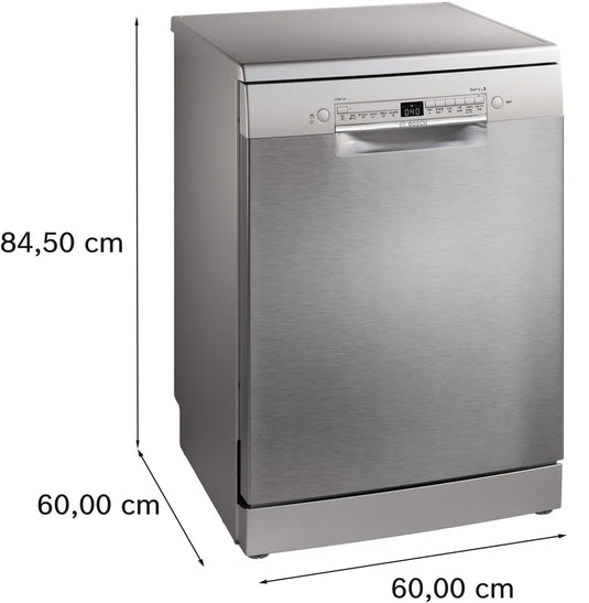 Bosch Series 2, Free-standing dishwasher, 60 cm, Brushed steel