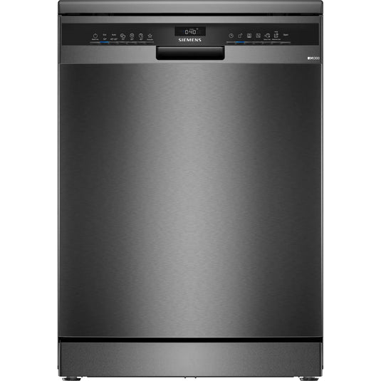 Siemens iQ300, Free-standing dishwasher, 60 cm, Brushed black steel