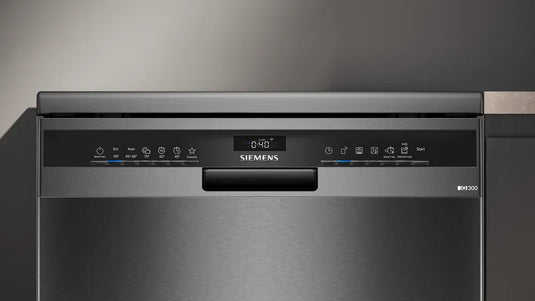 Siemens iQ300, Free-standing dishwasher, 60 cm, Brushed black steel