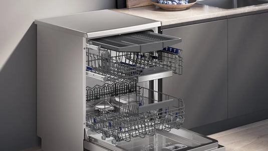 Siemens iQ500, Free-standing dishwasher, 60 cm, Brushed steel