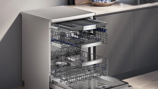 Siemens iQ700, Free-standing dishwasher, 60 cm, Brushed steel