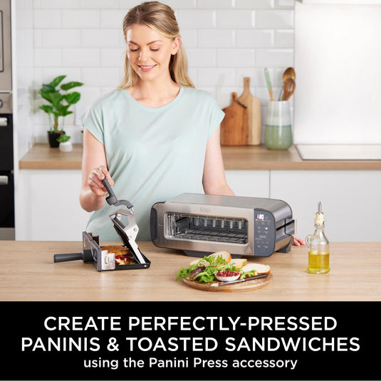 Ninja ST202UK Foodi 3-in-1 Toaster, Grill & Panini Press, Silver