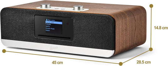 Roberts Radio Stream 67 DAB/DAB+/FM/Bluetooth with Alexa, Walnut