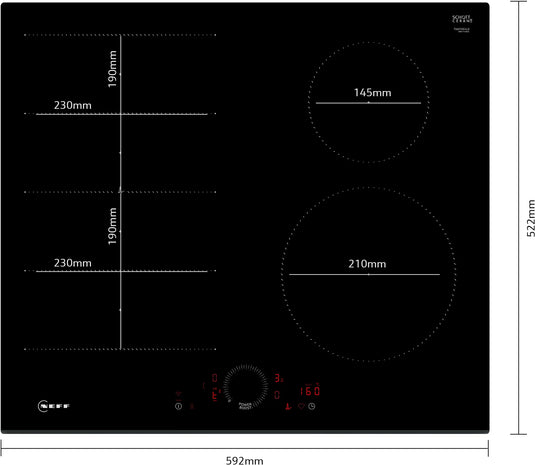 Neff N70, Induction hob, 60 cm, Black