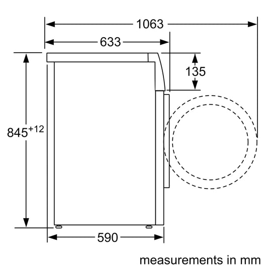 Bosch Series 4, Washing machine, front loader, 8 kg, 1400 rpm