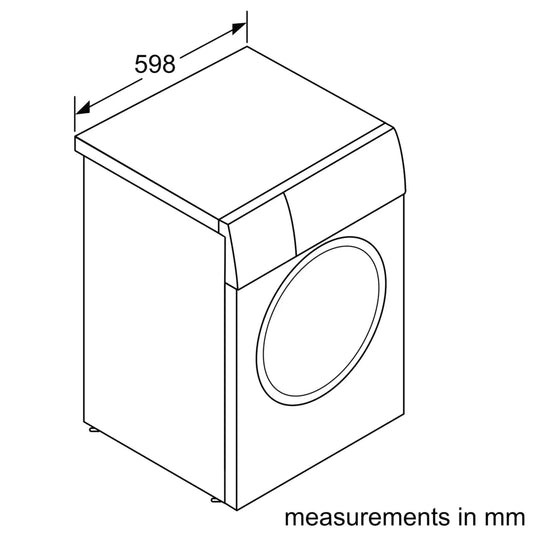 Bosch Series 4, Washing machine, front loader, 8 kg, 1400 rpm