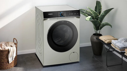 Siemens iQ700, Washing machine, front loader, 10 kg, 1600 rpm, Silver inox