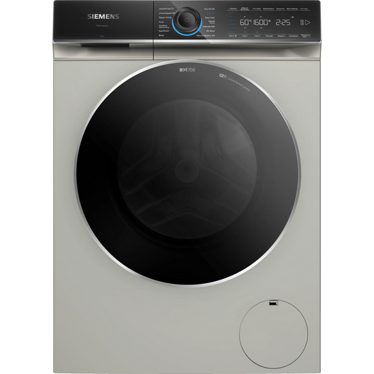 Siemens iQ700, Washing machine, front loader, 11 kg, 1600 rpm, Silver inox