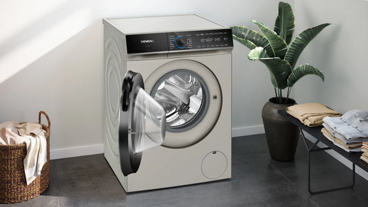 Siemens iQ700, Washing machine, front loader, 11 kg, 1600 rpm, Silver inox
