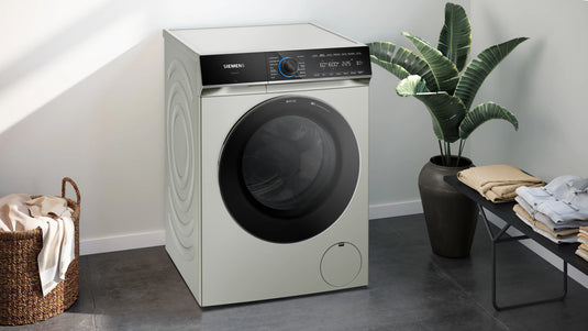 Siemens iQ700, Washing machine, front loader, 11 kg, 1600 rpm, Silver inox