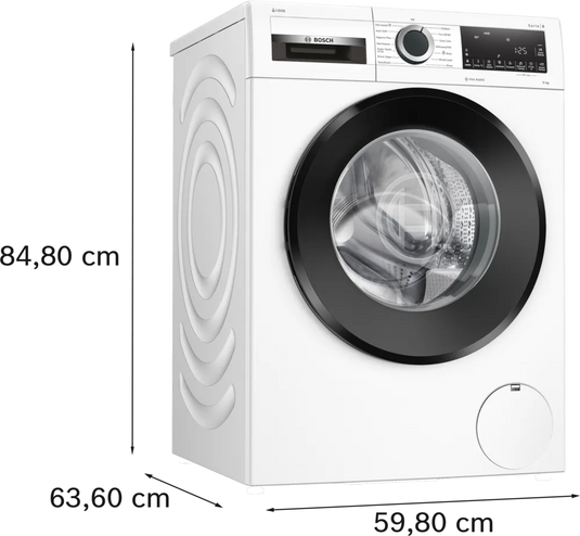 Bosch Series 6, Washing machine, front loader, 9 kg, 1400 rpm