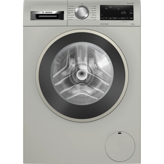 Bosch Series 6, Washing machine, front loader, 10 kg, 1400 rpm, Silver inox