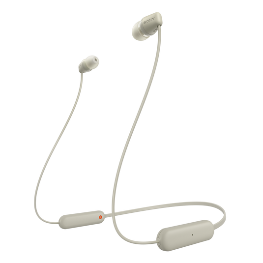 Sony WI-C100 Wireless In-Ear Headphones, Beige