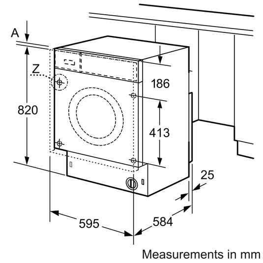 Siemens iQ500, Built-in Washer dryer, 7/4 kg