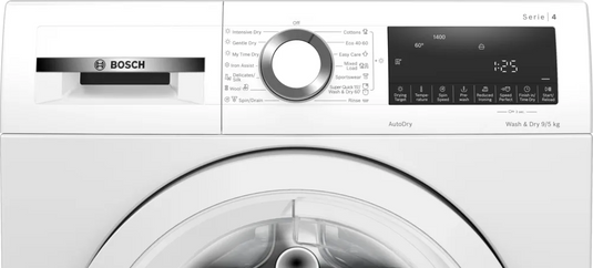 Bosch Series 4, Washer dryer, 9/5 kg, 1400 rpm