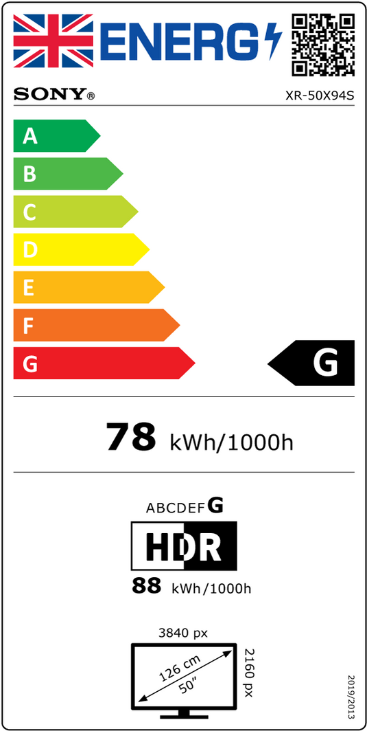 Sony XR-50X94SU 50" X94S Full Array 4K HDR Smart TV