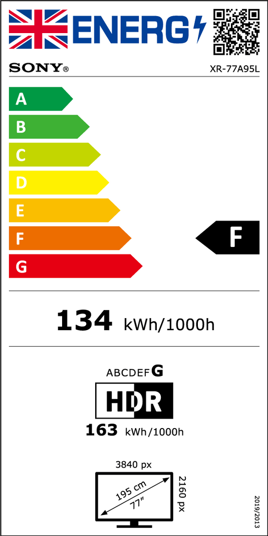 Sony XR-77A95LPU 77" A95L 4K HDR QD-OLED TV