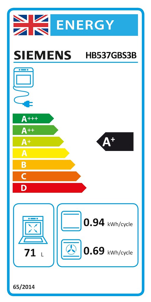 Siemens HB537GBS3B, Built-in oven