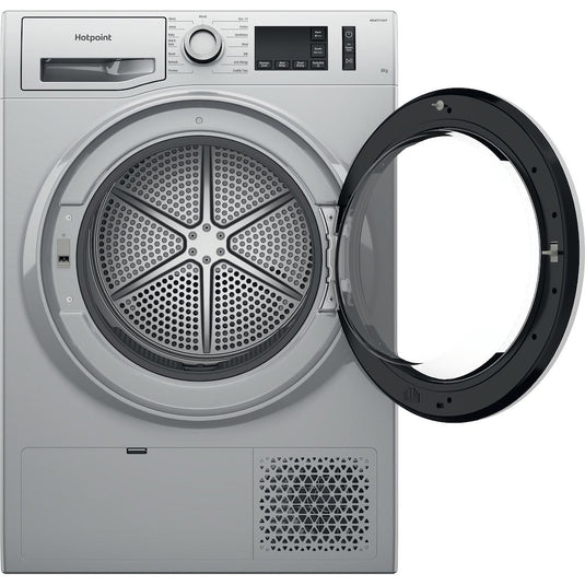 Hotpoint NT M11 82SSK UK CreaseCare 8kg Heat Pump Tumble Dryer - Silver