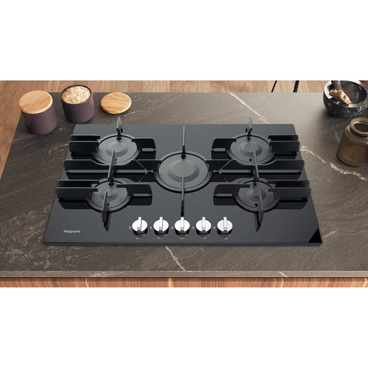 Hotpoint FTGHG 751 D/H BK Gas Hob - Black