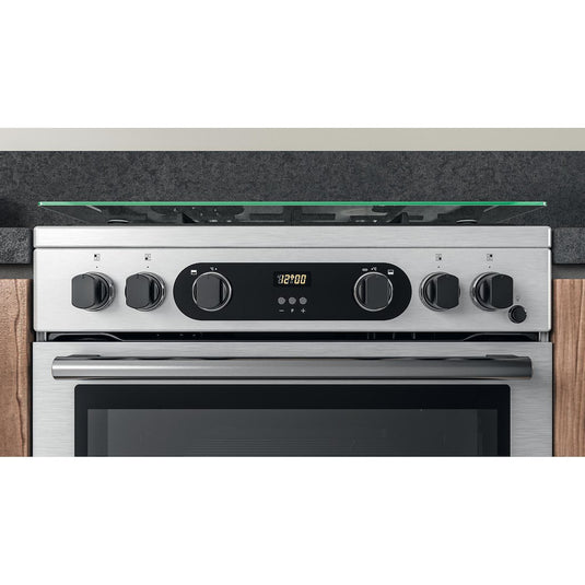 Hotpoint CD67G0CCX/UK Freestanding Gas Double Cooker