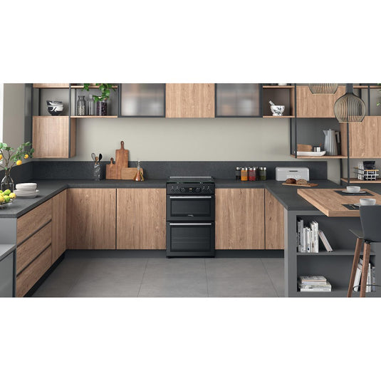 Hotpoint CD67G0C2CA/UK Gas Freestanding 60cm Double Cooker - Dark Grey