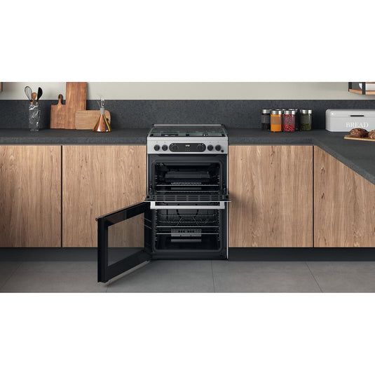 Hotpoint CD67G0CCX/UK Freestanding Gas Double Cooker