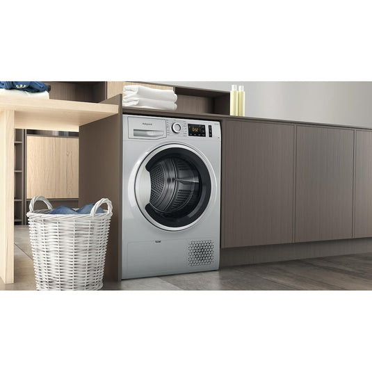 Hotpoint NT M11 82SSK UK CreaseCare 8kg Heat Pump Tumble Dryer - Silver